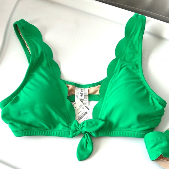 J. Crew Other - J.Crew Scalloped Bikini Top NWT